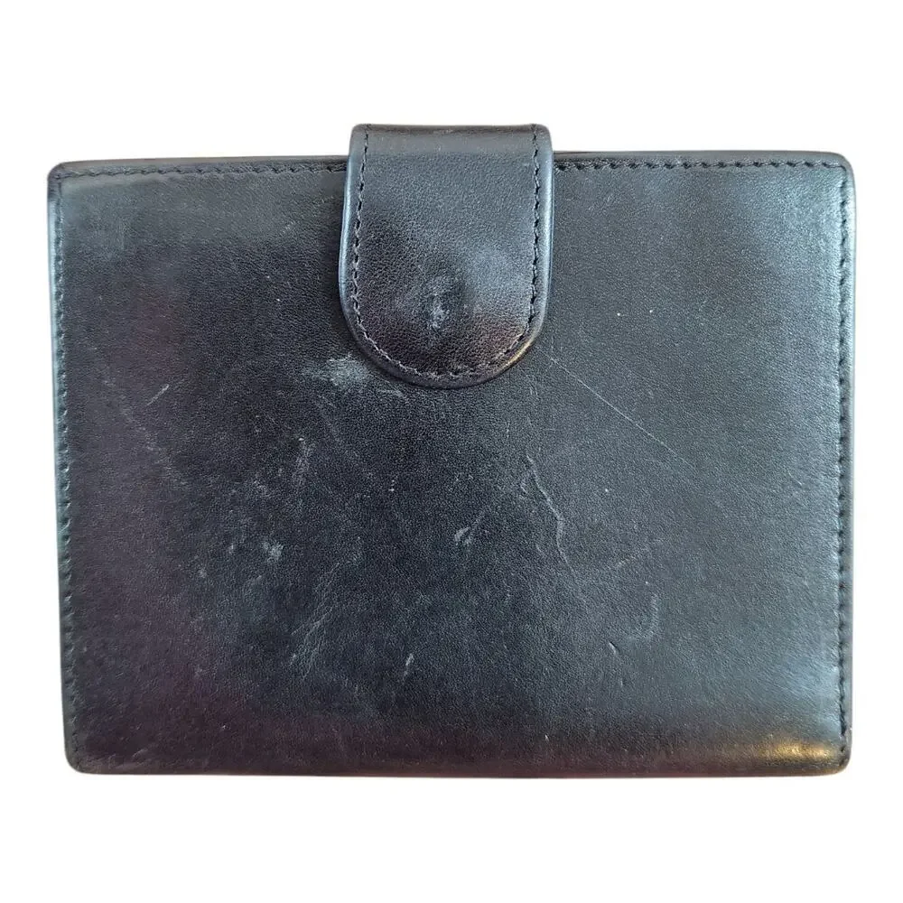 Brighton Bifold Wallet black brown silver medallion - Picture 2 of 10